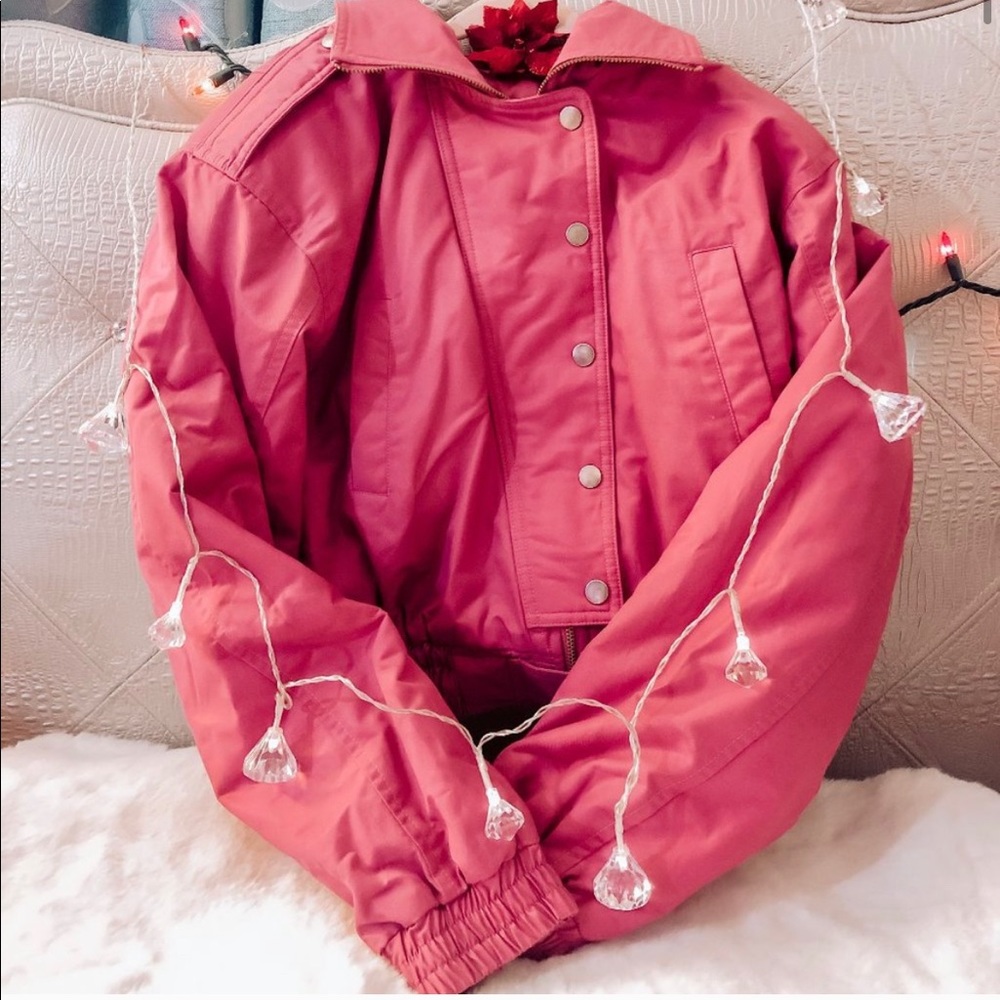 NWT ASOS Fuchsia Silky Puffer Jacket